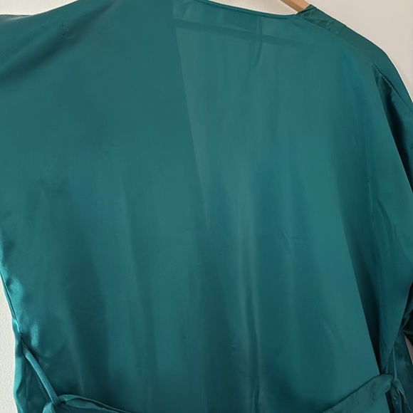 Vintage Victoria's Secret Emerald Green Robe Tie Waist One Size - Picture 12 of 15